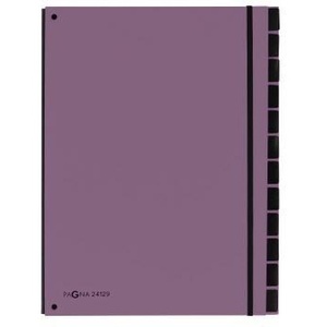 Organizador de Escritorio Laminado con Película de Polipropileno Morado PAGNA TREND con 12 Compartimentos DIN A4 y Bandejas para Archivos de Cartón - Product Image 1