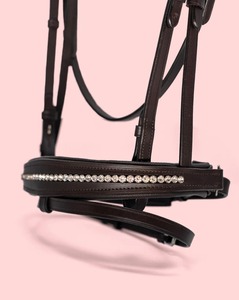 Fabricant vente cheval bride cristaux intelligents étincelles Blings pas de traction équitation outils pleine taille anglais cheval course bride - Product Image 6