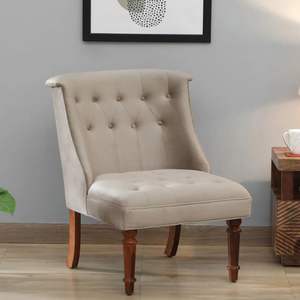 Modern Ludovic <b>Velvet</b> Slipper <b>Chair</b> for Living Room Elegant Comfortable <b>Chair</b> for Home Use - Product Image 1