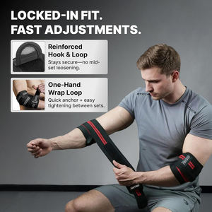Vendas de Codo Personalizadas, Suaves y Transpirables para Levantamiento de Pesas, Press de Banca, Entrenamiento de Fuerza - Soporte Elástico de Compresión Antideslizante - Product Image 4
