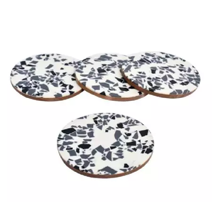 Home <b>Table</b> Decor New Color Shade Resin & Wooden Tea Cup Coaster For Home Hotel Restaurant Wedding Business Coaster/<b>Mats</b> Pads - Product Image 3