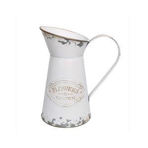 Petit vase en métal rustique shabby chic, décoration florale vintage de style ferme - Product Image 2