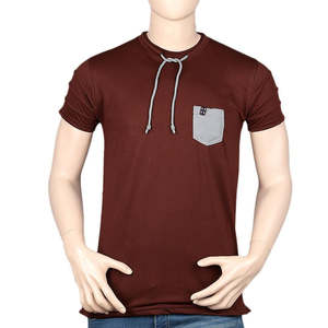 เสื้อยืดคอกลมแขนสั้นผู้ชาย - สีน้ำตาลเข้ม - Product Image 2