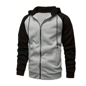 Survêtement cargo de grande qualité pour hommes, vêtements de sport à manches longues et fermeture éclair de grande taille, ensemble de survêtement cargo avec poche latérale - Product Image 3