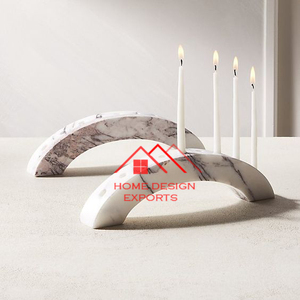 Grey Italian <b>Marble</b> Pillar for <b>Candle</b> Table Votive Decoration T- Light Holder Table Top & Wedding Decoration & Table Decor - Product Image 6