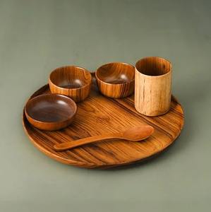 Top Demanded Eco Friendly Wooden <b>Dinner</b> <b>Set</b> with Plates or Bowls & Spoons <b>for</b> Home & Restaurant Use Available <b>for</b> <b>Sale</b> - Product Image 4
