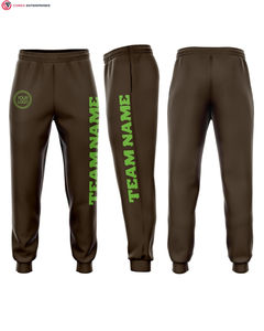 Pantalon de survêtement en molleton orange marron personnalisé respirant en coton Style décontracté taille élastique fermeture à taille moyenne à plat pour l'automne - Product Image 3