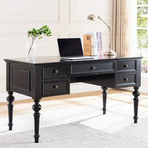 Solid Wood Rectangular Computer <b>Desk</b> with Drawer and Writing Surface Sturdy and Durable Design <b>for</b> <b>Home</b> or <b>Work</b> - Product Image 1