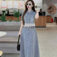 Ensemble jean deux pièces long pour femme – Confortable, naturel, tendance, lavable – Emballage personnalisé – Fabricant vietnamien