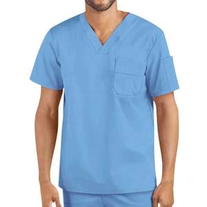 Nuevo estilo elástico hombres moda Scrubs uniformes conjuntos Jogger poliéster enfermería Scrub Hospital uniforme - Product Image 4