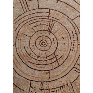 Alfombras de Lana y Seda de Bambú Anudadas a Mano, Diseño Rectangular con Medallón Rojo y Naranja, para el Hogar, Tamaño Grande 9x12, AKWB-9072 - Product Image 3