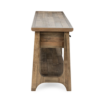 Table Console moderne en bois massif Timberline 7 Console d'appoint d'entrée pour salon convertible pour villa ou hôtel