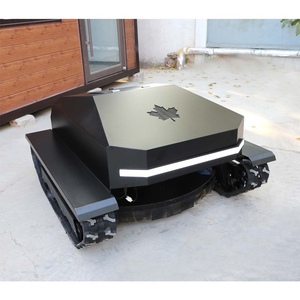 DIY Industrial Grade <b>Tracked</b> Cylinder 4-Stroke 22HP Gasoline-Powered Lawn <b>Mower</b> <b>Remote</b> <b>Control</b> 139cc Engine 200L Rear Grass Box - Product Image 3
