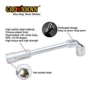 Crownman thợ sửa chữa công cụ 8-19mm <span class=keywords><strong>l</strong></span>-cờ <span class=keywords><strong>l</strong></span>ê góc Hex Ổ cắm ống cờ <span class=keywords><strong>l</strong></span>ê hai đầu khuỷu tay Hex cờ <span class=keywords><strong>l</strong></span>ê - Product Image 3