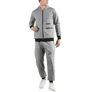 Chándales con Capucha Personalizados para Hombre, Mezcla de Poliéster/Algodón Sólida, Ligeros, Transpirables, Informales, para Correr en Invierno, con Cordón Ajustable - Product Image 1