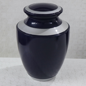 Urna de cremación negra única con banda de pulido de níquel para guardar las cenizas de sus seres queridos para guardar los recuerdos urna de recuerdo - Product Image 5