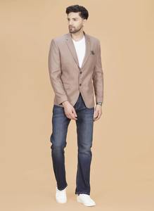 Blazer en laine de pêche, coupe ajustée, pour le bureau et les tenues décontractées, disponible à un prix abordable, directement de l'usine en Inde. - Product Image 3