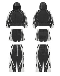 Conjunto Deportivo Cortavientos con Capucha, Diseño Más Reciente de 2025, Pantalones Acampanados, Chaqueta con Cintura Elástica, Pantalones Cortos, Estampado, Antibacteriano, Forro Polar, Invierno - Product Image 1