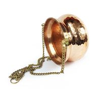 Pot de fleurs en cuivre de haute qualité, fait main et martelé à la main, avec fonction de suspension pour utilisation en jardin, disponible en tailles 11cm/14cm/17cm/20cm