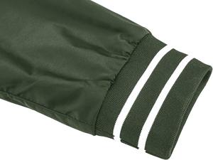 Chaqueta Bomber de tela satinada de alta calidad para hombre, cremallera, decoración bordada de otoño e invierno, Color sólido informal para primavera y otoño - Product Image 5