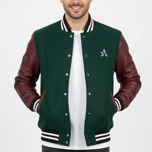 Veste en cuir de qualité supérieure, style universitaire, design intemporel avec coutures durables, veste d'hiver - Product Image 1