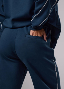 Nouveau Style personnalisé sport Luxe pantalon de survêtement riche bleu coton mélange doux tissu femmes Streetwear pantalons de survêtement femmes pantalon et pantalon - Product Image 3