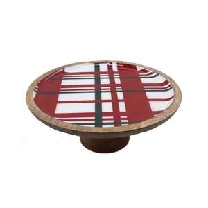 Printed Design Round Shape Wooden <b>Cake</b> <b>Stand</b> Natural Finishes for Wedding Birthday Party Display <b>Stand</b> Customized Bulk - Product Image 2