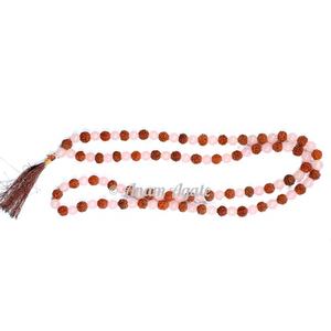 Crystal Rudraksha 108 Prayer Bead Jap <b>Mala</b> Wholesale Crystal Beads <b>Necklace</b> Gemstone Crystal Beads for Jewelry Making Online - Product Image 2