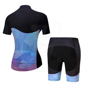 Uniforme de cyclisme deux pièces personnalisable séchage rapide actif extensible vélo Sport ensembles à manches courtes conception respirante - Product Image 2