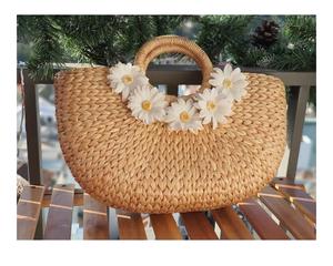 <b>Straw</b> Tote <b>Bag</b> Pretty <b>Woven</b> <b>Bag</b> for Girls - Can Mix With Many Outfits 99 GD VietNam - Product Image 2