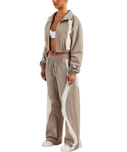2025 nouveauté personnalisé Nylon coupe-vent survêtement femmes Sport veste fermeture éclair Nylon tenues coupe-vent survêtement - Product Image 3