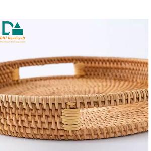 Plateau de service en rotin rectangulaire, outil de service avec poignées, nouveau design, 100% naturel - Product Image 6