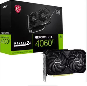 การ์ดจอ MSI Industrial GeForce RTX 4060 VENTUS 2X Black 8G OC สำหรับเดสก์ท็อป รับประกัน 3 ปี DIY OEM การ์ดเกมมิ่ง โครงสร้างเหล็ก อลูมิเนียม พลาสติก - Product Image 1