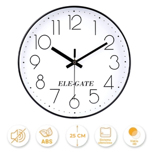 Orologio da Parete Analogico al Quarzo Silenzioso, Stile Minimalista con Motivo Vegetale, in Resina Plastica, Personalizzabile per Decorazione Casa - Product Image 5