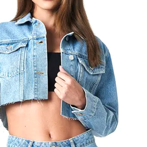 Best Selling Premium Quality <b>Women</b> Crop Top Jacket Online Sale Solid Color <b>Women</b> Crop Top Jacket For Sale - Product Image 6