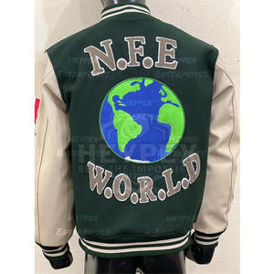 Vente en gros de vestes d'université pour hommes grande taille avec logo personnalisé veste d'université Letterman unie pour l'hiver style High Street - Product Image 5