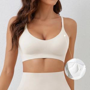 Soutien-gorge de sport léger sans couture à soutien élevé pour femmes vêtements de fitness à séchage rapide impression de logo personnalisé XS respirant réversible - Product Image 2