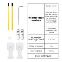 Kit de fixation dissimulée JIELIN pour toilettes murales modernes, fixation par le bas, installation facile, clé hexagonale, modèle T3231 pour H8209660000001