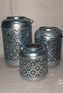 Soporte votivo de Navidad con estampado cuadrado de Metal moderno Soporte de pilar de decoración elegante para el hogar - Product Image 5