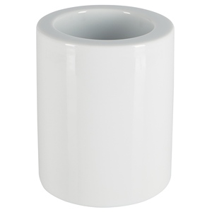 Portaescobillas de inodoro Spirella 'Jet' de gres en blanco, 12 x 12 x 14 cm - Product Image 1