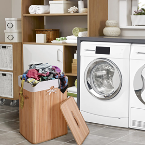 Rectangular Bamboo <b>Laundry</b> Basket with Lid Bathroom supplies <b>Products</b> made from Vietnamese bamboo laminate Wholesale - Product Image 6