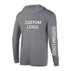 Fishing Shirts UPF50+ Polyester <b>Sunscreen</b> <b>Waterproof</b> Fishing Hoodies Quick Dry UV Performance Hooded Fishing Jersey - Product Image 2
