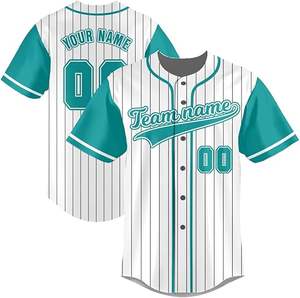 Camisetas de béisbol con logotipo personalizado para hombre, transpirable, opciones de talla grande, precio de fábrica, poliéster, 180g, cuello redondo bordado - Product Image 1