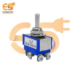 TEN1322 Heavy Duty 15A 250V Interruptor de palanca de metal 6 pines DPCO ON-OFF-ON con alta capacidad de corriente - Product Image 2