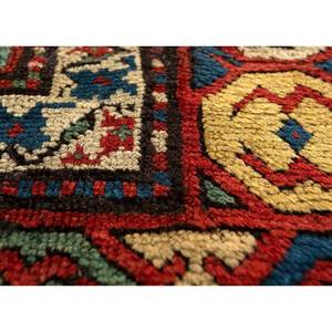 Aalam Ivory Hand Knotted Wool Rugs Geometric Pattern for Home Use-Paem-97 by Jaipur Rugs US - Product Image 3