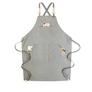 Tablier en coton pour la maison, tablier de barbecue, tablier de travail en toile de coton de qualité supérieure, logo personnalisé - Product Image 4