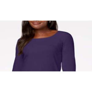 Canotta da Donna Karen Scott in Cotone Viola con Scollo Rotondo, Lavorazione a Nido d'Ape, Taglia Unica per Palestra, Opzioni Logo Personalizzato - Product Image 2