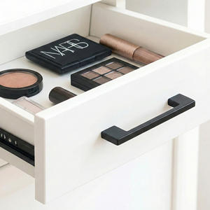 Heavy Duty Zinc Alloy Bar Furniture Handles Drawer Pulls Contemporary Design Eco-Friendly Brushed Nickel <b>Black</b> Home Office - Product Image 6