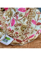 Set Tas Tangan & Dompet Bordir Motif Bunga Lily of the Valley dengan Tali - Ramah Lingkungan, Warna & Bentuk Dapat Disesuaikan, Hadiah Liburan
