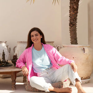 BEAM ODM Finished Unisex V-neck Embroidered Solid Thin Summer <b>Smart</b> <b>Casual</b> Zipper Hooded Light Weight Polyester Knitted <b>Jacket</b> - Product Image 2